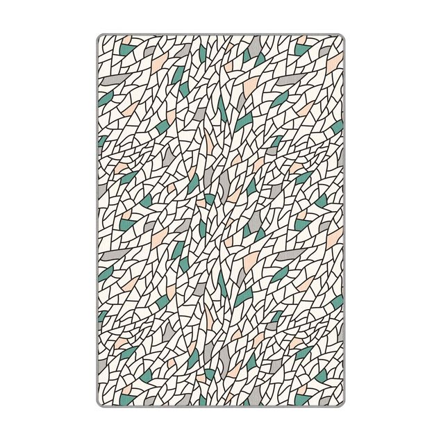 Teppich - Mosaiklinien Muster Pastell