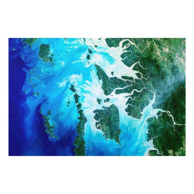 Glas Wandbilder NASA Fotografie Archipel Südostasien
