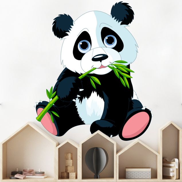 Wandsticker Bär Naschender Panda