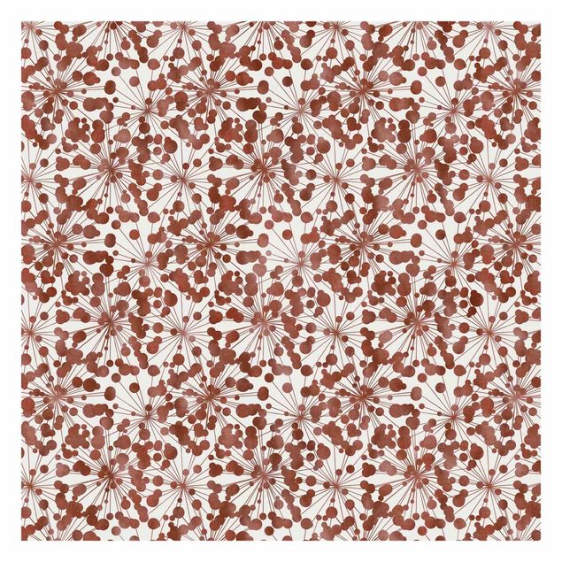 selbstklebende Tapete Natürliches Muster Pusteblume mit Punkten Kupfer
