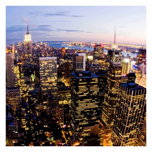 selbstklebende Tapete New York Skyline bei Nacht