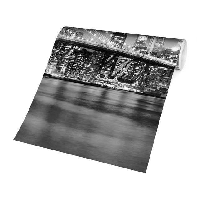 Fototapete selbstklebend Nighttime Manhattan Bridge II