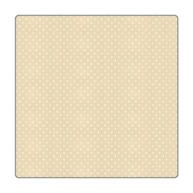 Teppich - No.YK56 Weiße Punkte auf Creme