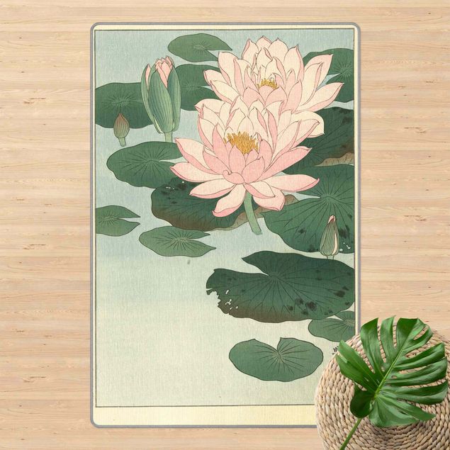 Teppich Blumen Ohara Shôson - Seerosen
