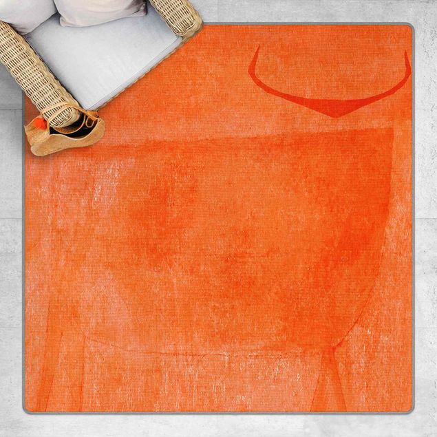 Teppich abstrakt Oranger Stier