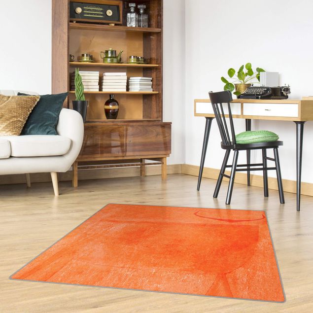 Teppich modern Oranger Stier