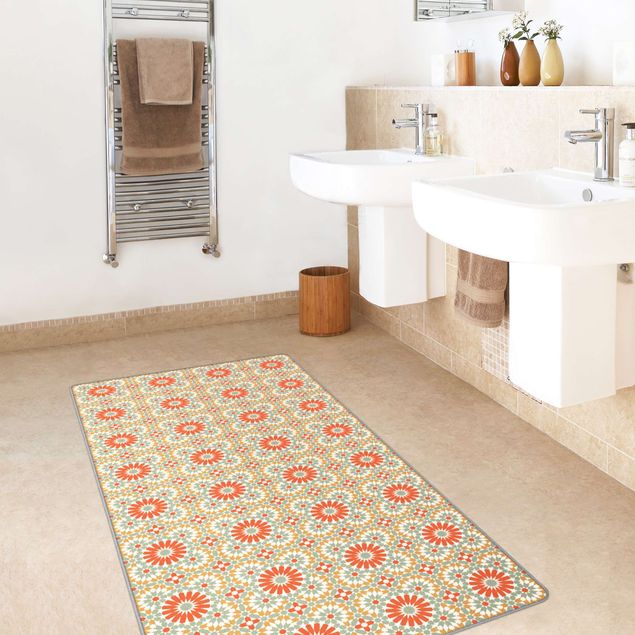 Moderne Teppiche Orientalisches Muster mit bunten Kacheln