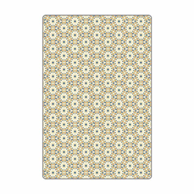 Teppich - Orientalisches Muster mit gelben Sternen