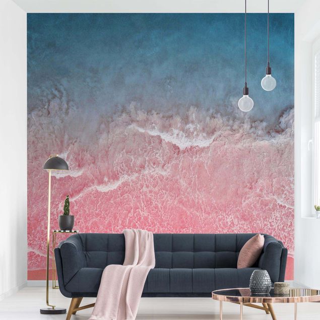 Tapeten Wohnzimmer modern Ozean in Pink