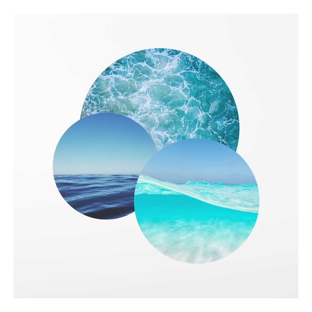 Glasbilder Ozeane im Kreis