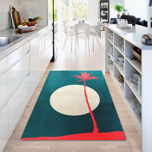 Teppich modern Palme Karibik
