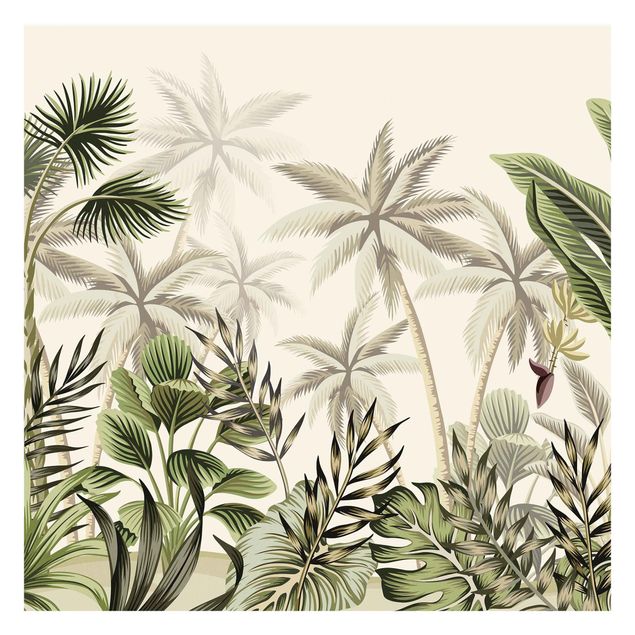 Tapete selbstklebend Palmen im Dschungel