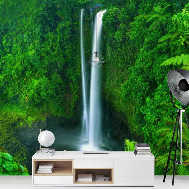 Design Tapeten Paradiesischer Wasserfall