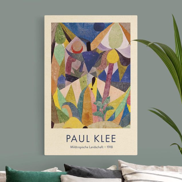 abstrakte Leinwandbilder Paul Klee - Mildtropische Landschaft - Museumsedition