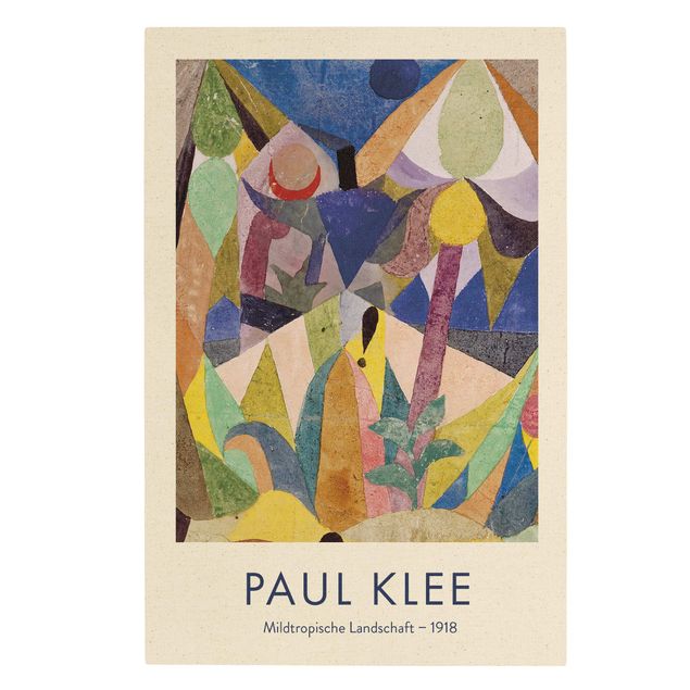 schöne Leinwandbilder Paul Klee - Mildtropische Landschaft - Museumsedition