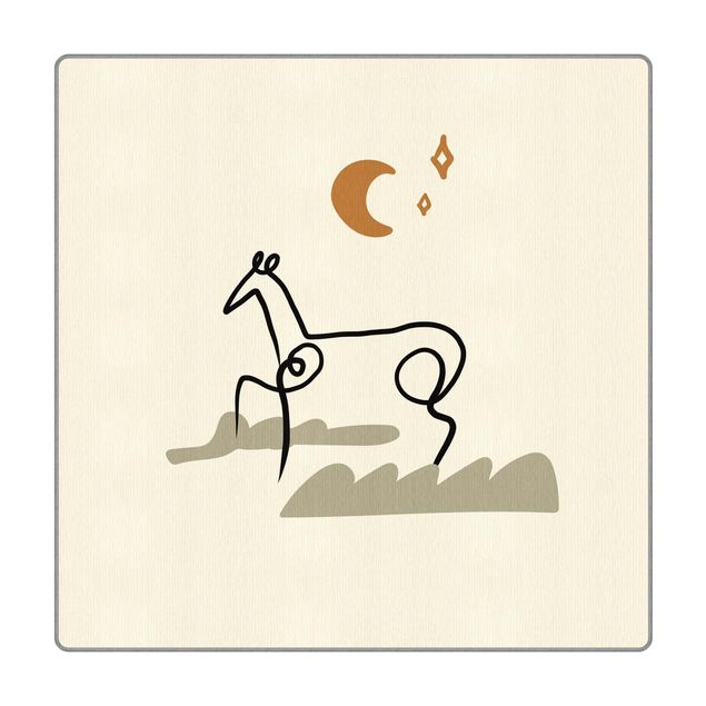 Teppich - Picasso Interpretation - Das Pferd