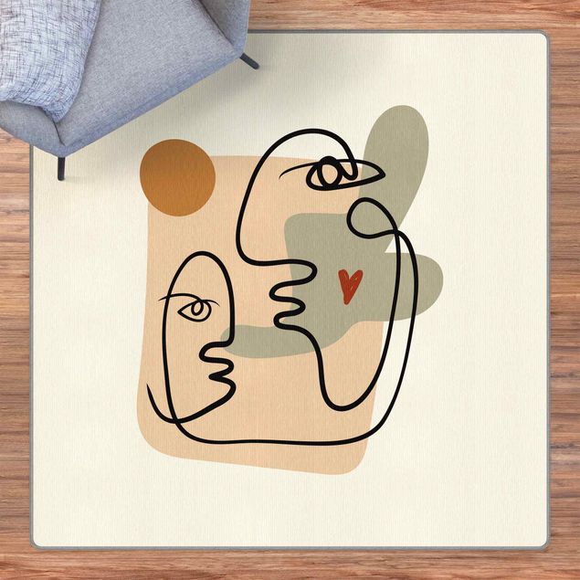 Große Teppiche Picasso Interpretation - Wangenkuss