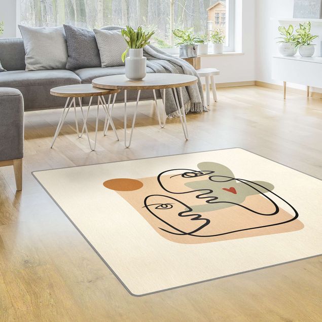 Moderne Teppiche Picasso Interpretation - Wangenkuss