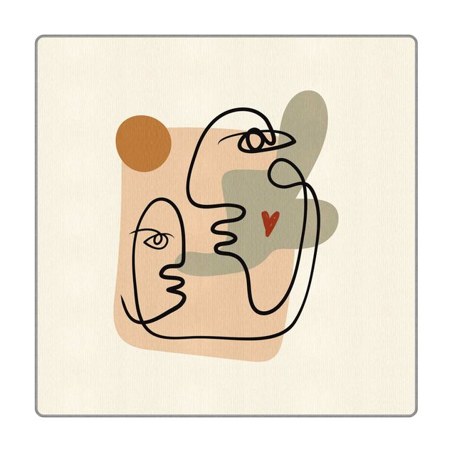 Teppich - Picasso Interpretation - Wangenkuss