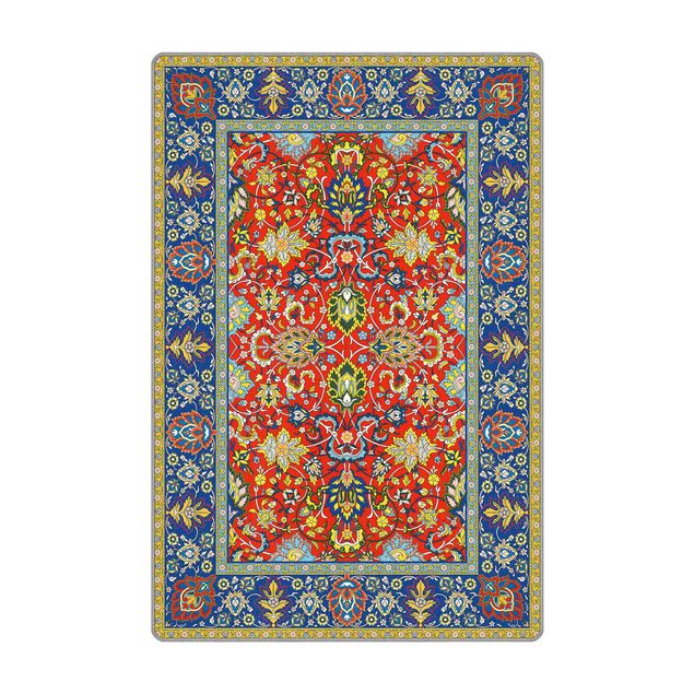 Teppich - Prachtvoller Perserteppich in blau und rot