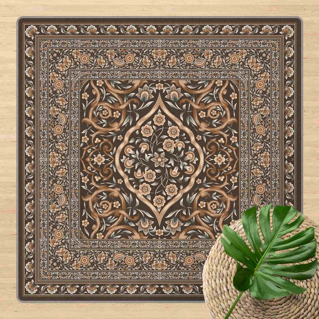 Teppich Orient Prächtiger Ornamentteppich braun