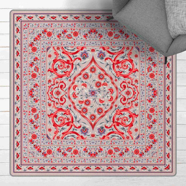 Teppich Orient Prächtiger Ornamentteppich rosa