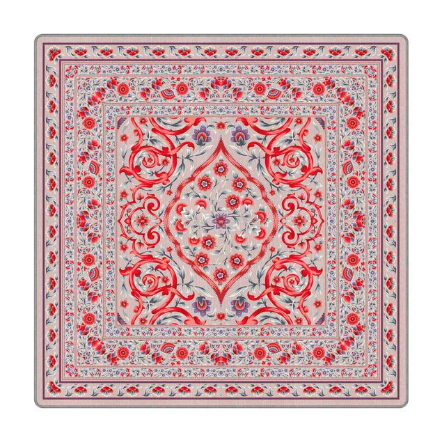 Teppich - Prächtiger Ornamentteppich rosa