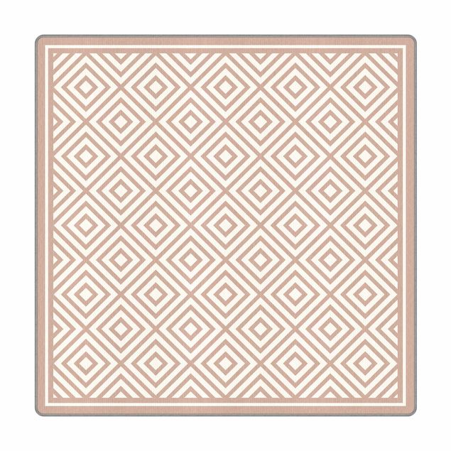 Teppich - Quadratische Kacheln mit Bordüre