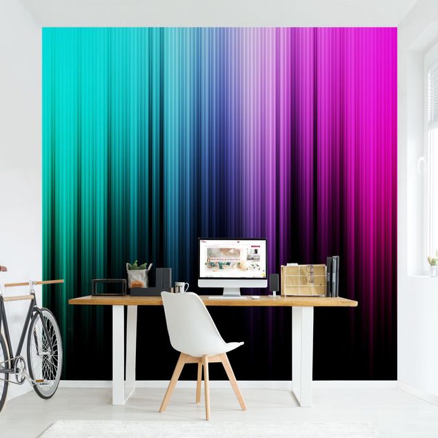 Muster Tapete Rainbow Display