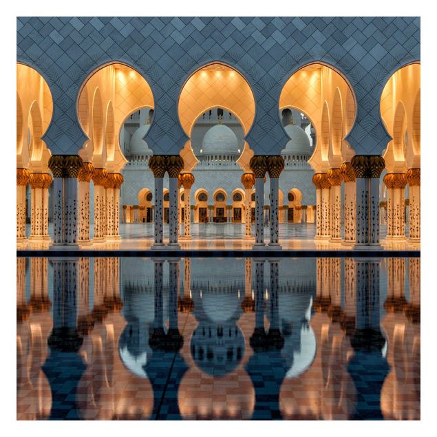 selbstklebende Tapete Reflexionen in der Moschee