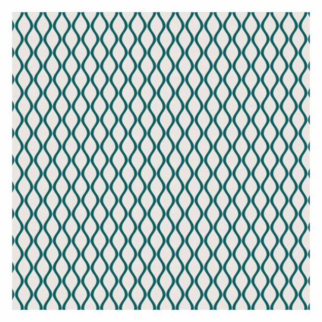 schöne Tapeten Retro Muster mit Wellen in smaragd