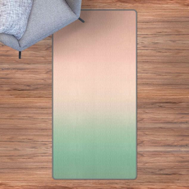 Teppich abstrakt Rosa-Grün Farbverlauf