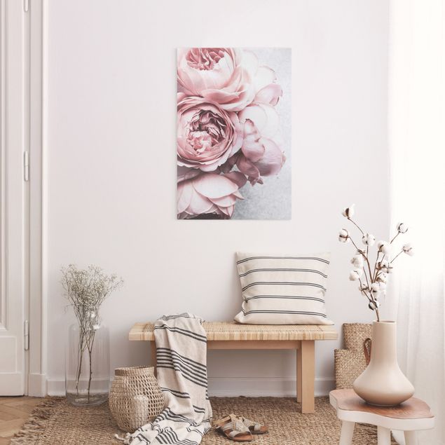 schöne Bilder Rosa Pfingstrosenblüten Shabby Pastell