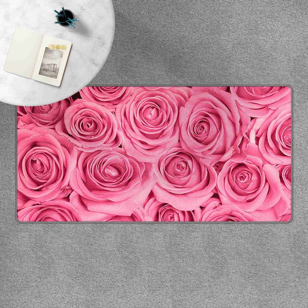 Teppich pink Rosa Rosen