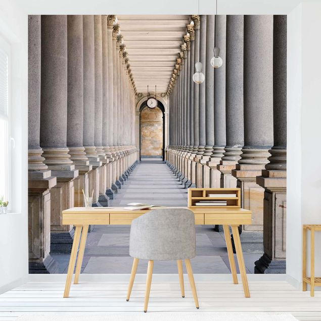 3D Fototapete Säulen in der Mill Kolonnade in Karlovy Vary