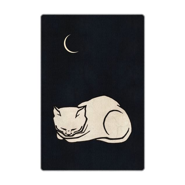 Teppich - Schlafende Katze Illustration