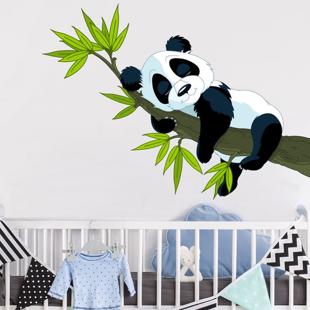 Wandtattoo Bär Schlafender Panda