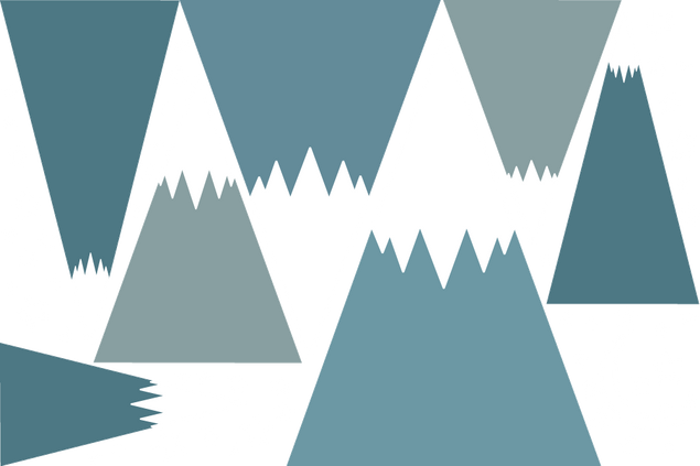 Wandtattoo - Schneebedeckte Berge Sterne und Mond