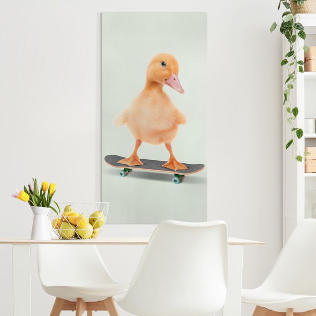 Leinwand Vögel Skate Ente