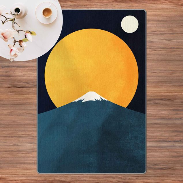Große Teppiche Sonne, Mond und Berge