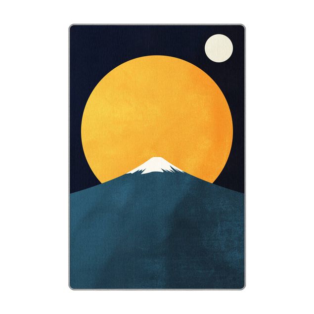 Teppich - Sonne, Mond und Berge
