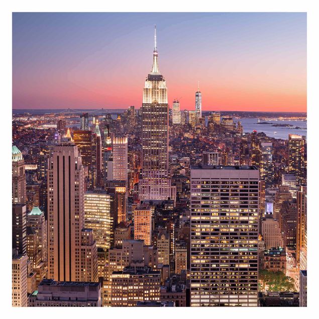 Vliestapete Sonnenuntergang Manhattan New York City