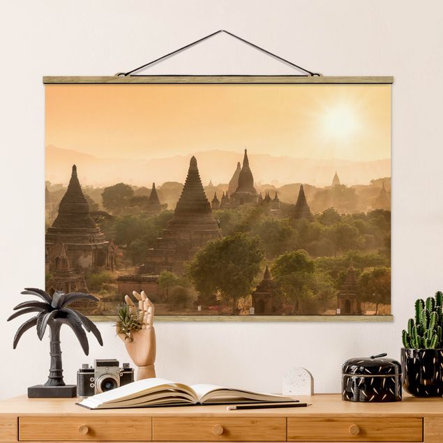 Wandbilder Sonnenuntergang über Bagan