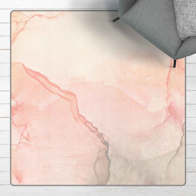 Teppich rosa Spiel der Farben Pastell Zuckerwatte