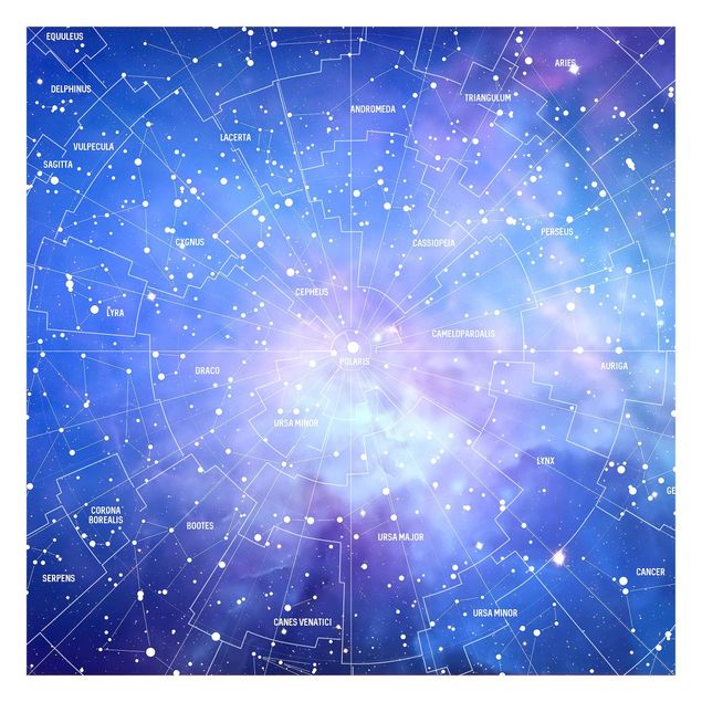 Fototapete selbstklebend Sternbild Himmelkarte
