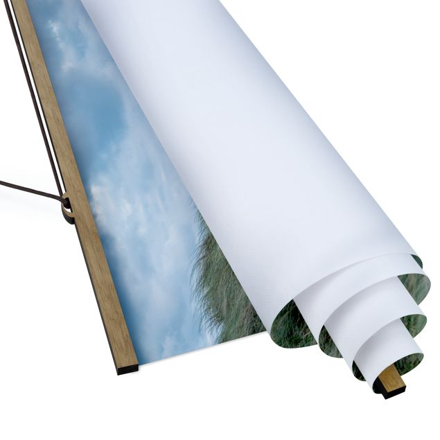 Stoffbild mit Posterleisten - Stürmische Zeiten am Leuchtturm - Querformat 3:2