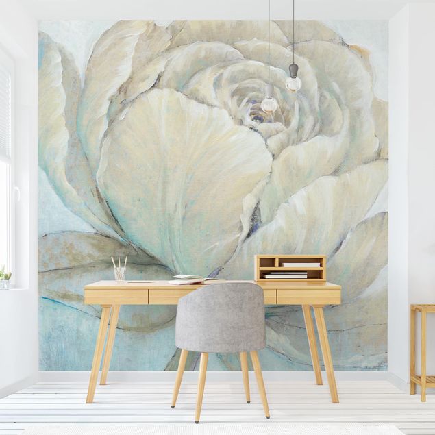 Tapeten Wohnzimmer modern Englische Rose Pastell