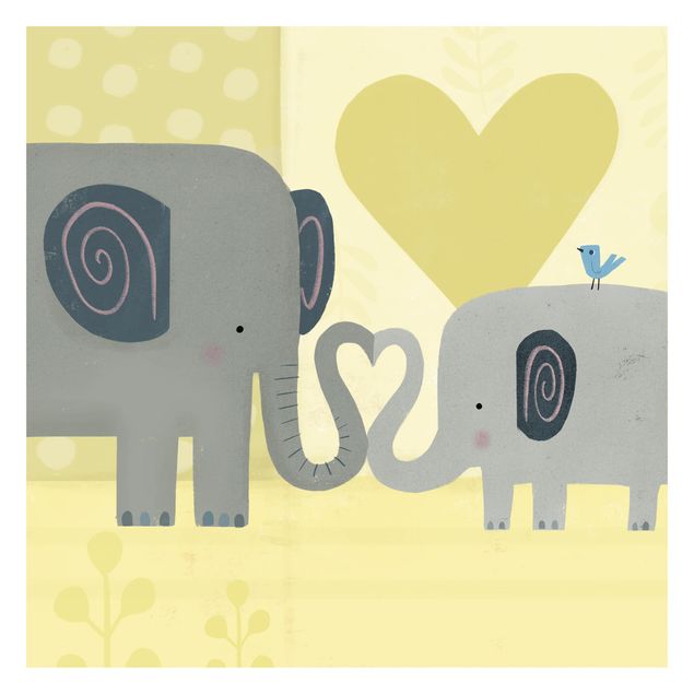 Fototapete - Mama und ich - Elefanten