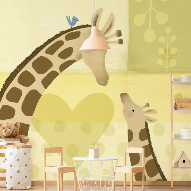 schöne Tapeten Mama und ich - Giraffen