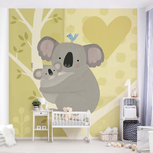 Tapeten Wohnzimmer modern Mama und ich - Koalas